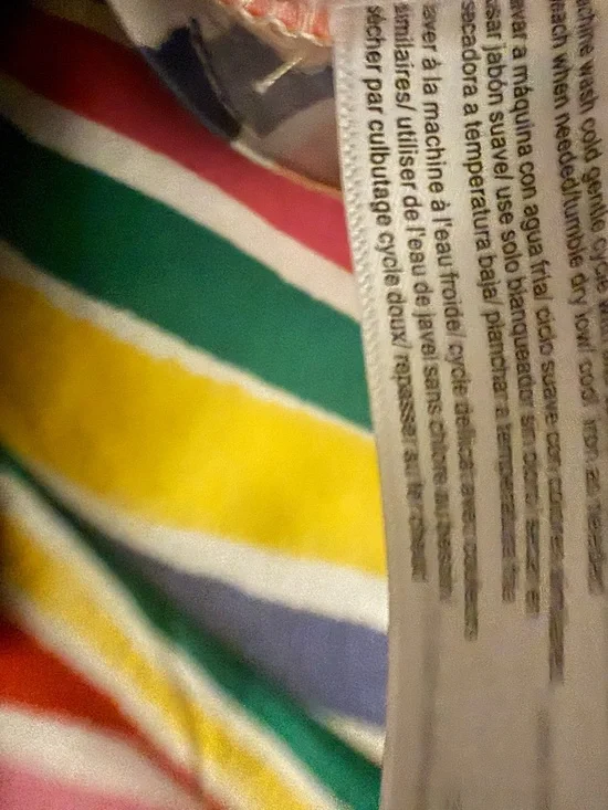 Eloquii Striped Off-Shoulder Mini Dress in Pink, Yellow, Blue & Green - Picture 7 of 8